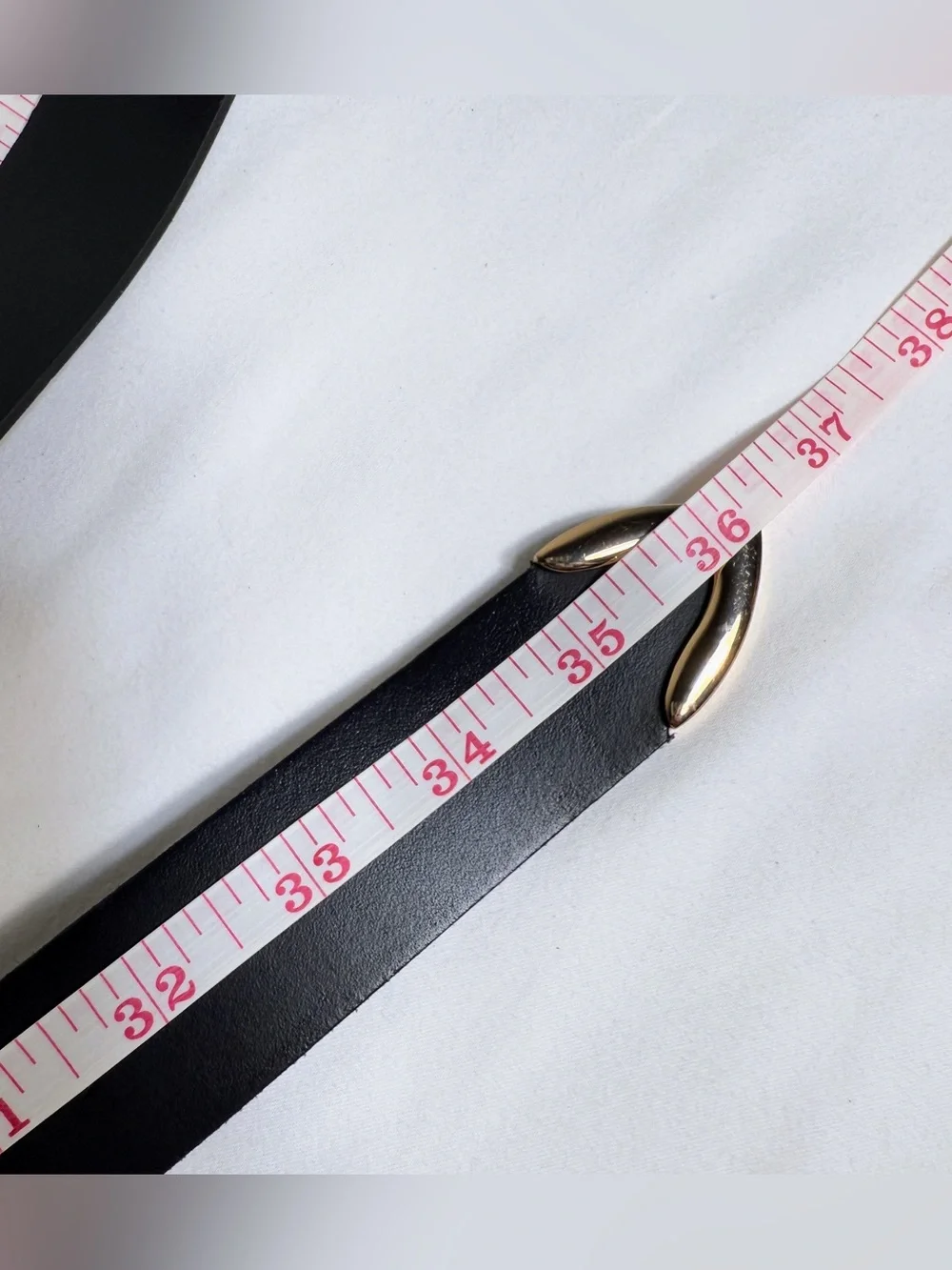 Luella Leather Collection Black Leather Belt Gold Buckle Small